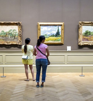 Metropolitan Museum of Art, Impressionism, Vincent van Gogh Gallery. (Photo by: Jeffrey Greenberg/Universal Images Group via Getty Images).929106978.new york, nyc, manhattan, upper east side, metropolitan museum of art, met, gallery, vincent van gogh, dutch, la berceuse, olive trees, wheat field with cypresses, women picking olives, asian, woman, friends
929106978
nyc,  manhattan,  met,  gallery,  dutch,  asian,  woman,  friends,  la berceuse,  metropolitan museum of art,  new york,  olive trees,  upper east side,  vincent van gogh,  wheat field with cypresses,  women picking olives,  Accessories,  Architecture,  Art,  Art Gallery,  Bag,  Building,  Clothing,  Floor,  Flooring,  Handbag,  Indoors,  Museum,  Painting,  Person,  Shorts